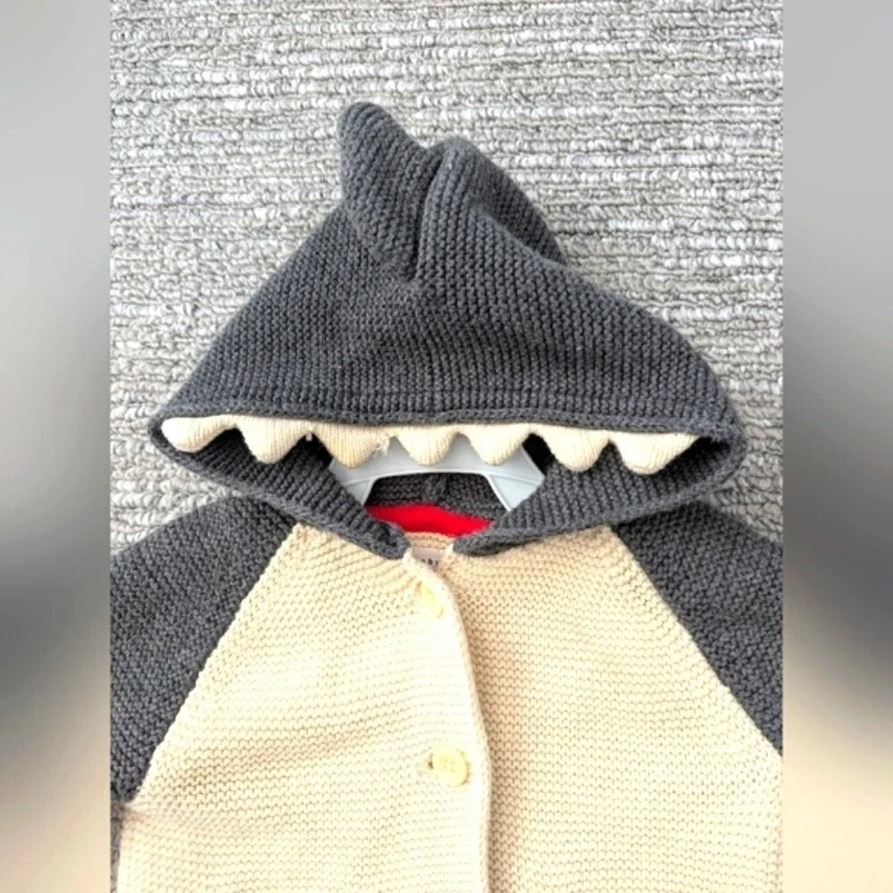 Baby GAP (3-6 Months) Knit Button Down Shark Sweater/Jacket